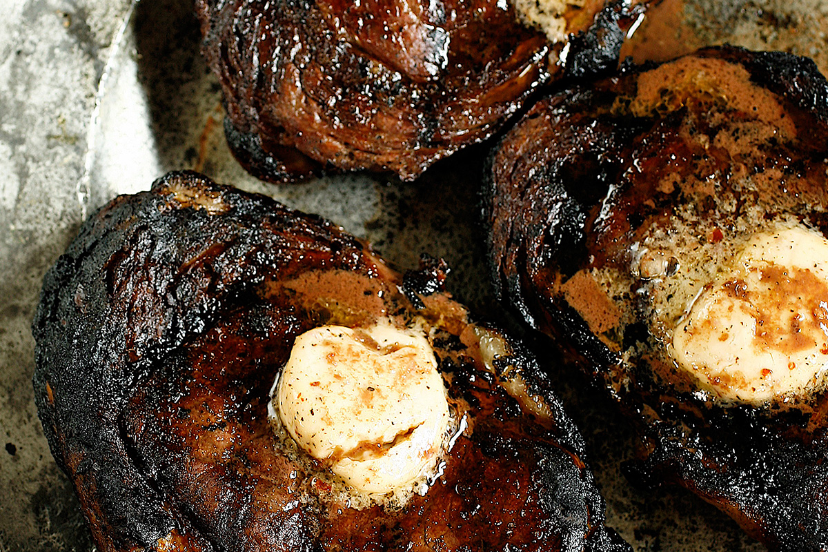 Blackened Buffalo Rib Eye with Raspberry-Chipotle Butter – Reata Restaurant